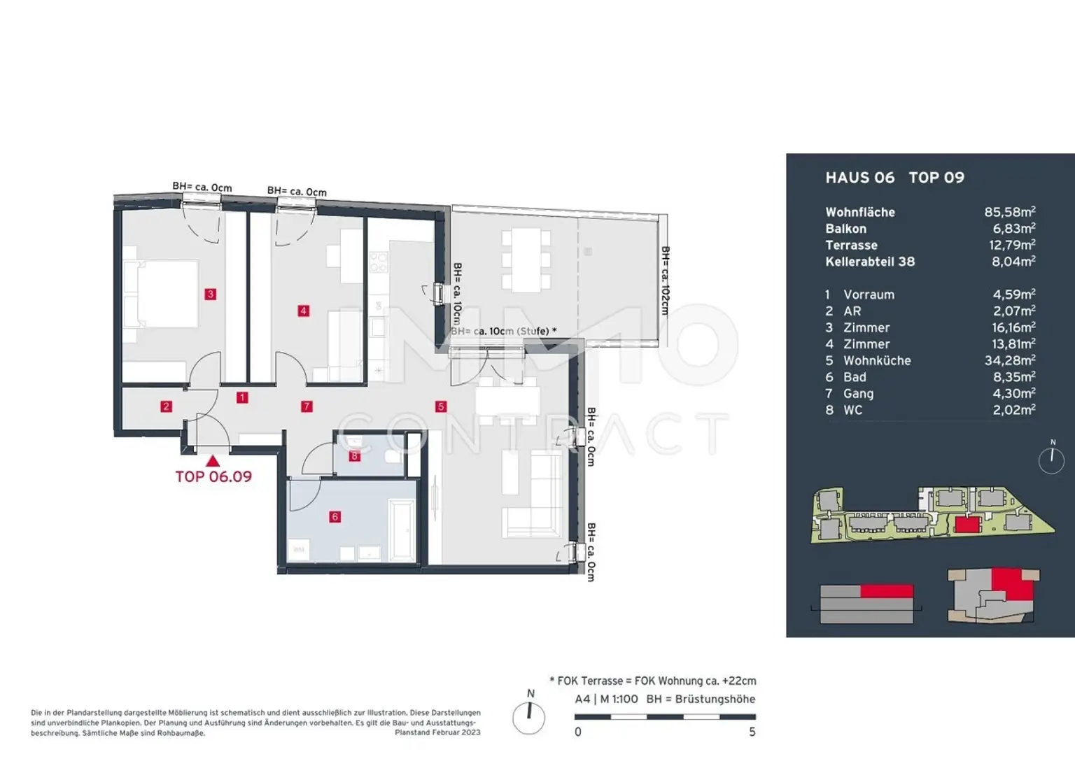 Terrassentraum: Moderne, helle 3-Zimmer-Wohnung mit Grünblick im Erstbezug - provisionsfrei!