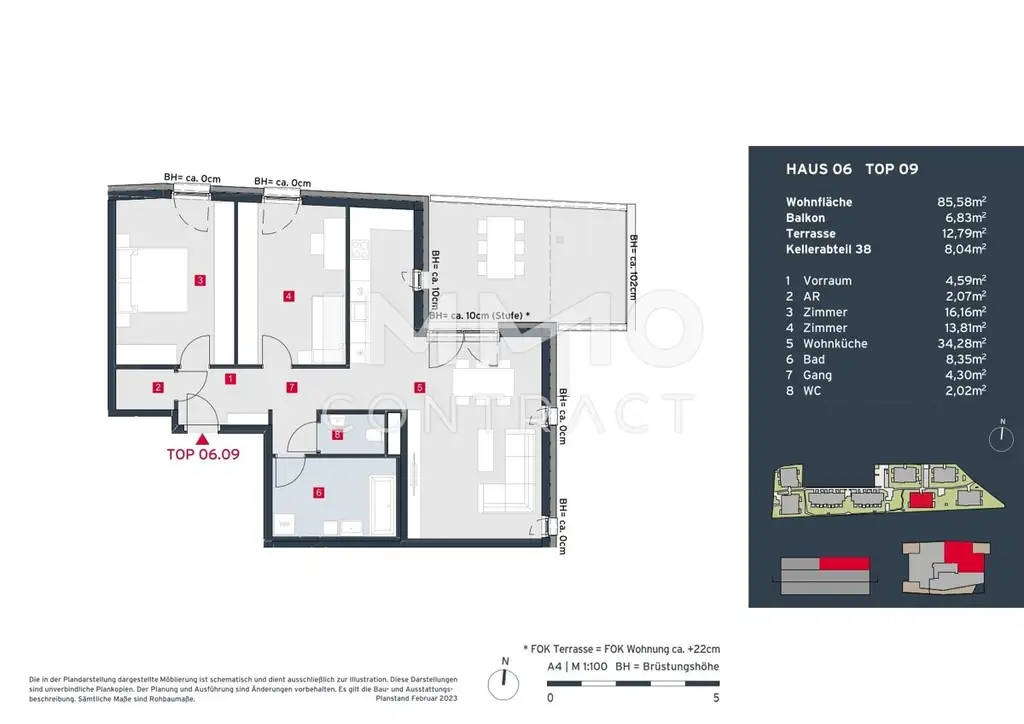 Terrassentraum: Moderne, helle 3-Zimmer-Wohnung mit Grünblick im Erstbezug - provisionsfrei!