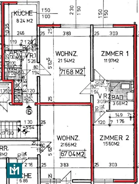 RENOVIERUNGSBEDÜRFTIGE 3 - ZIMMER WOHNUNG / NÄHE EINKAUFSZENTRUM RIVERSIDE
