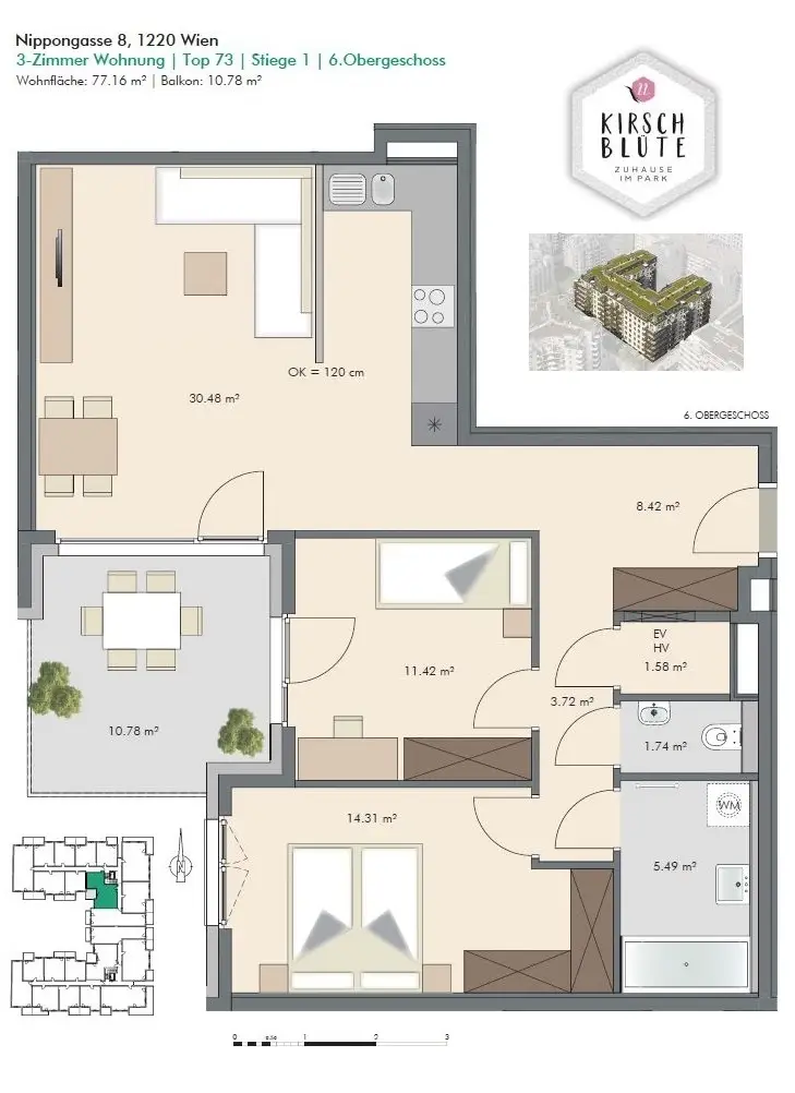 Herrliche 3-Zimmer-Neubauwohnung mit Balkon + Stellplatz!