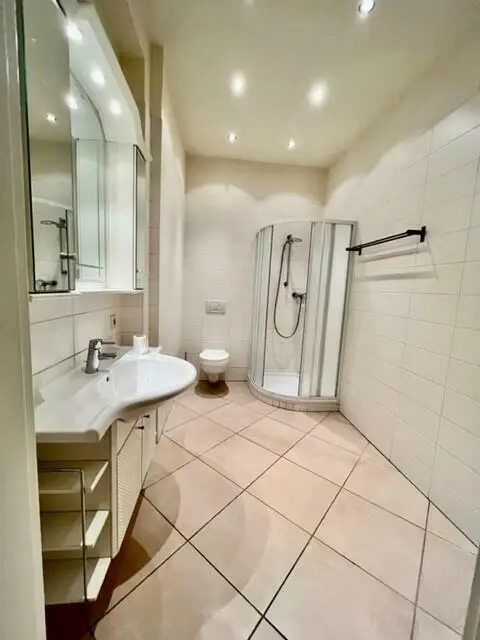 Bad mit Dusche, WC und Waschmaschinen-Anschluss