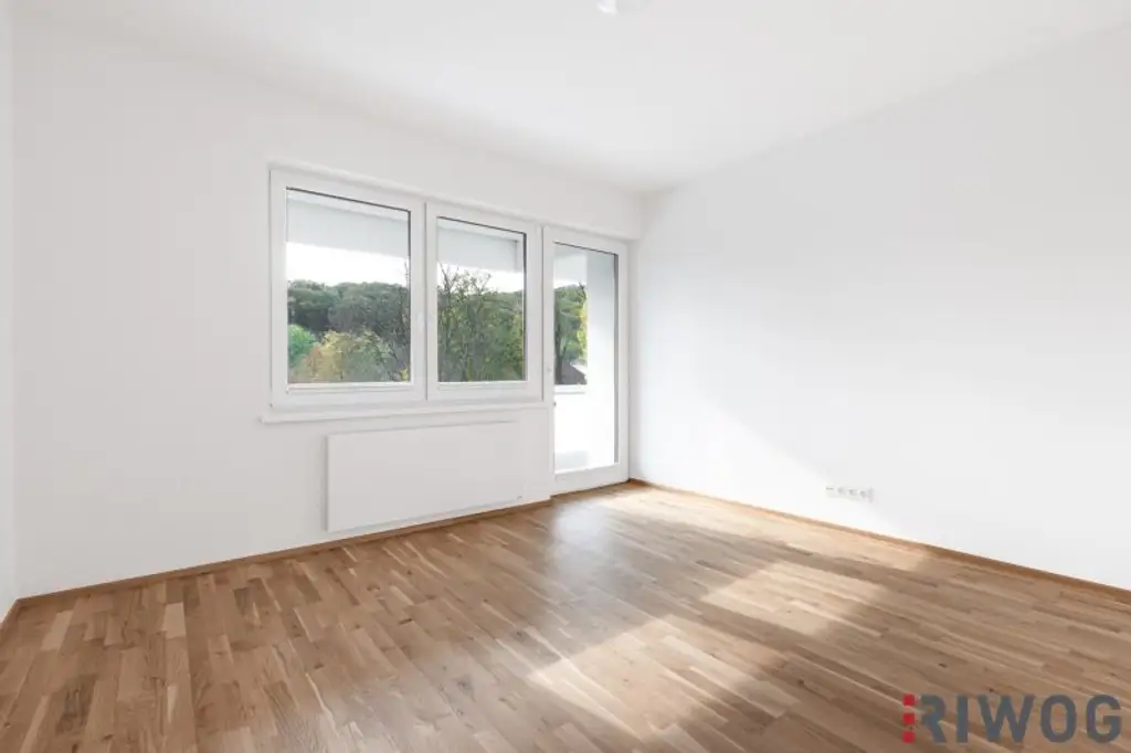 ERSTBEZUG nach Sanierung mit Blick auf Schloss Laudon  | ca. 16 m² Loggia  | Garagenplatz | Vollausgestattete Küche | Erholungsgebiet angrenzend