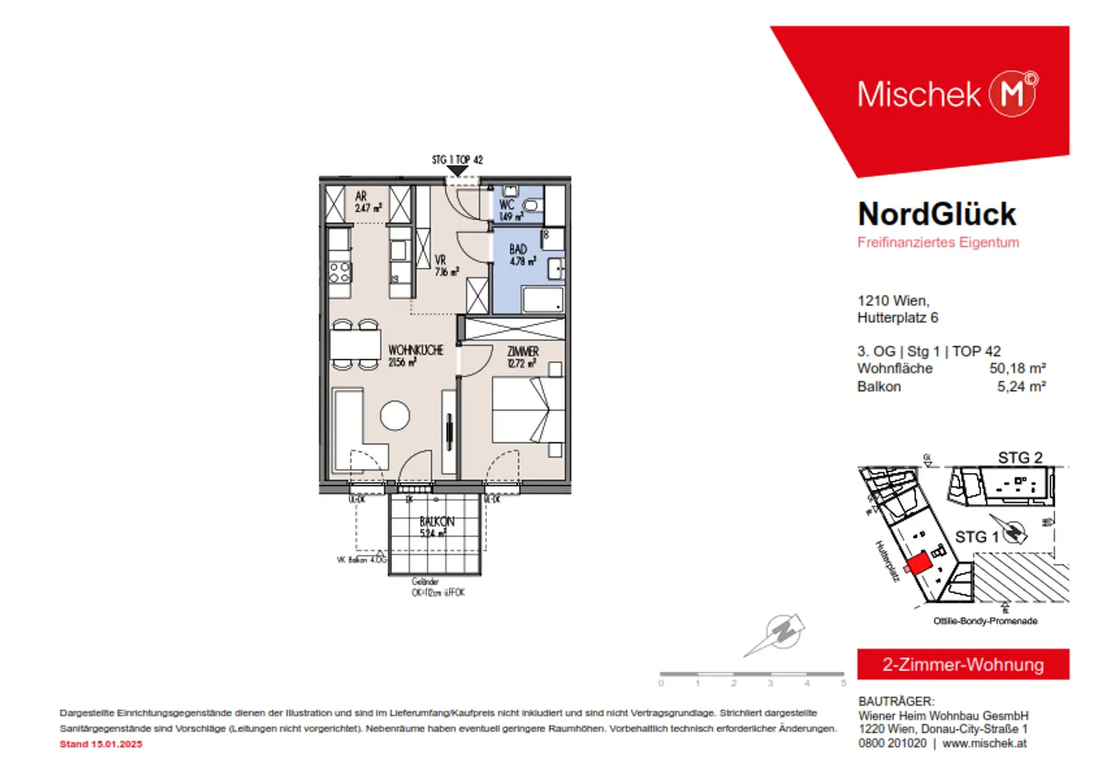 Erstbezug! Traumhafte 2-Zimmer-Neubauwohnung – Provisionsfrei