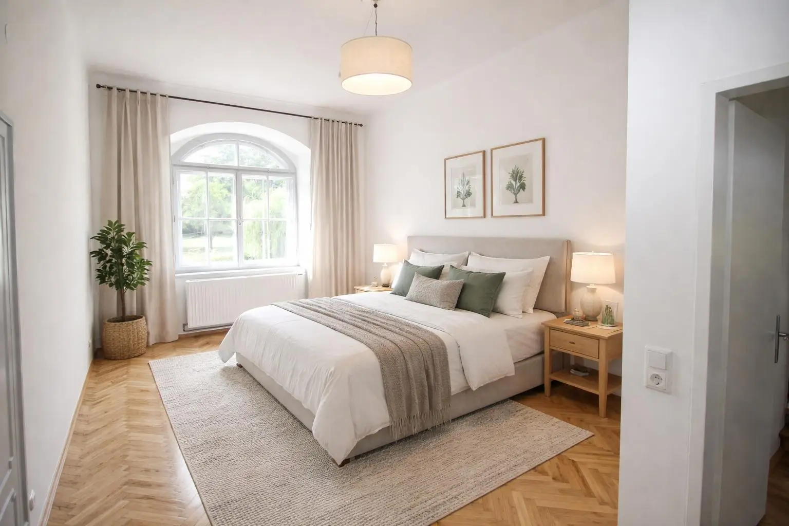Helles Schlafzimmer (KI Visualisierung)