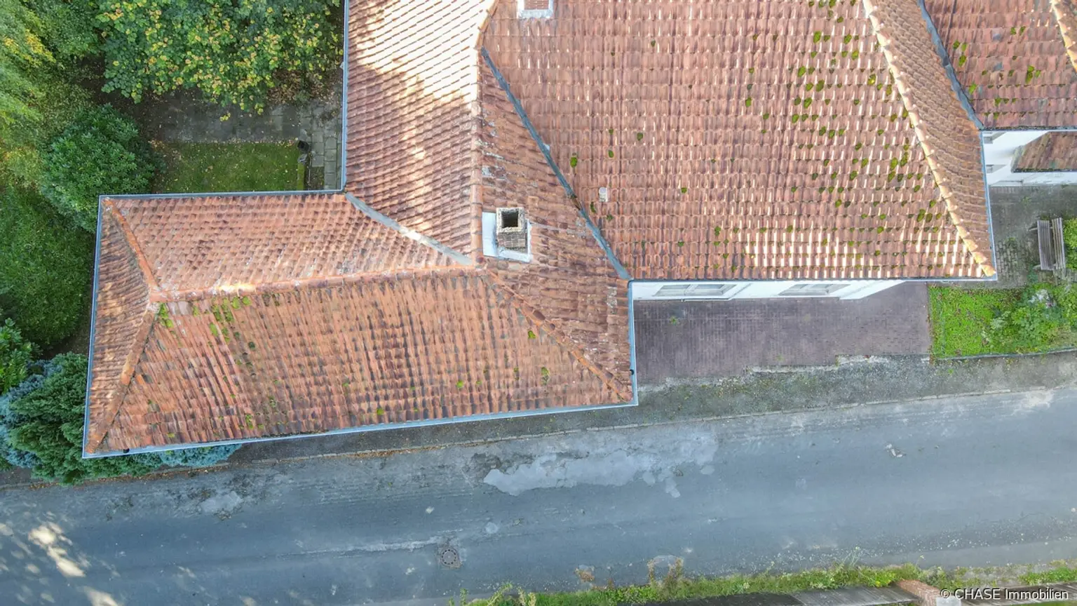 Vogelperspektive - Dach links