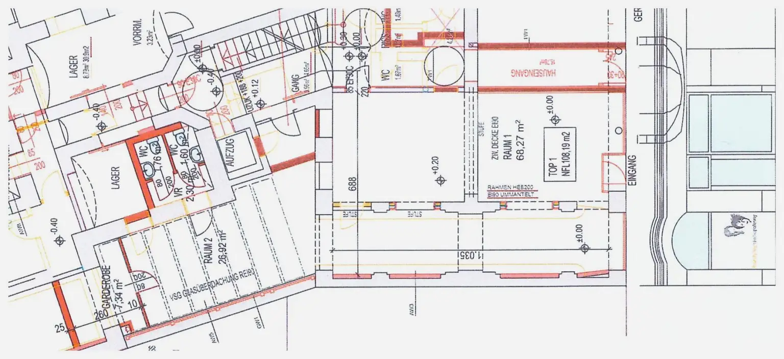 Gersthoferstrasse Lokal Obj.3319 Plan