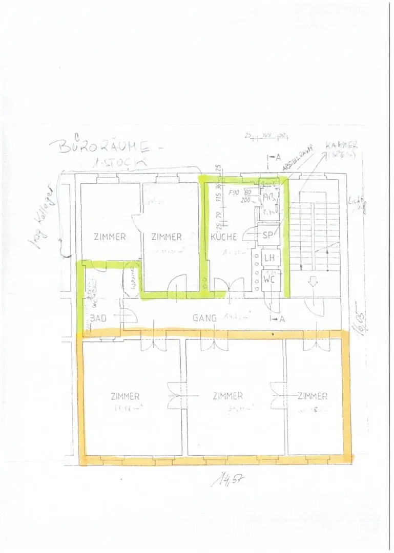 Altbau-Büro in der Innenstadt