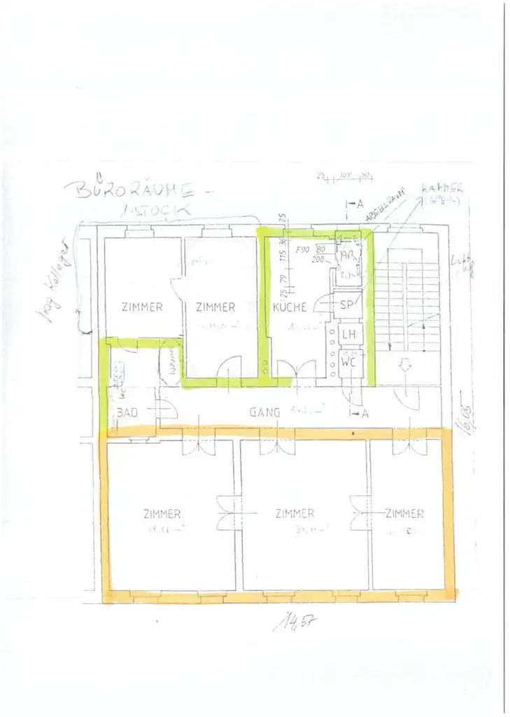 Altbau-Büro in der Innenstadt