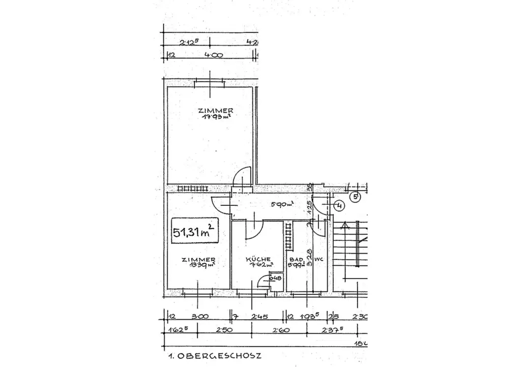 Gut aufgeteilte 2-Zimmer-Wohnung
