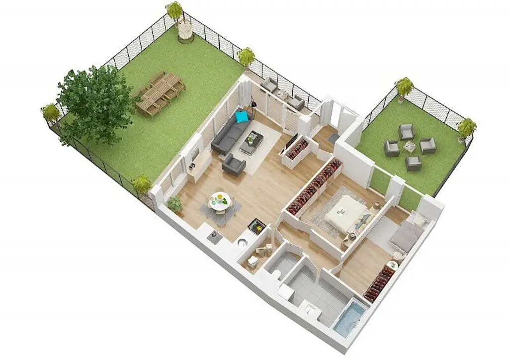 Sehr schöne Familienwohnung mit Terrasse und  großer Gartenfläche (T 1.3 /  EG)