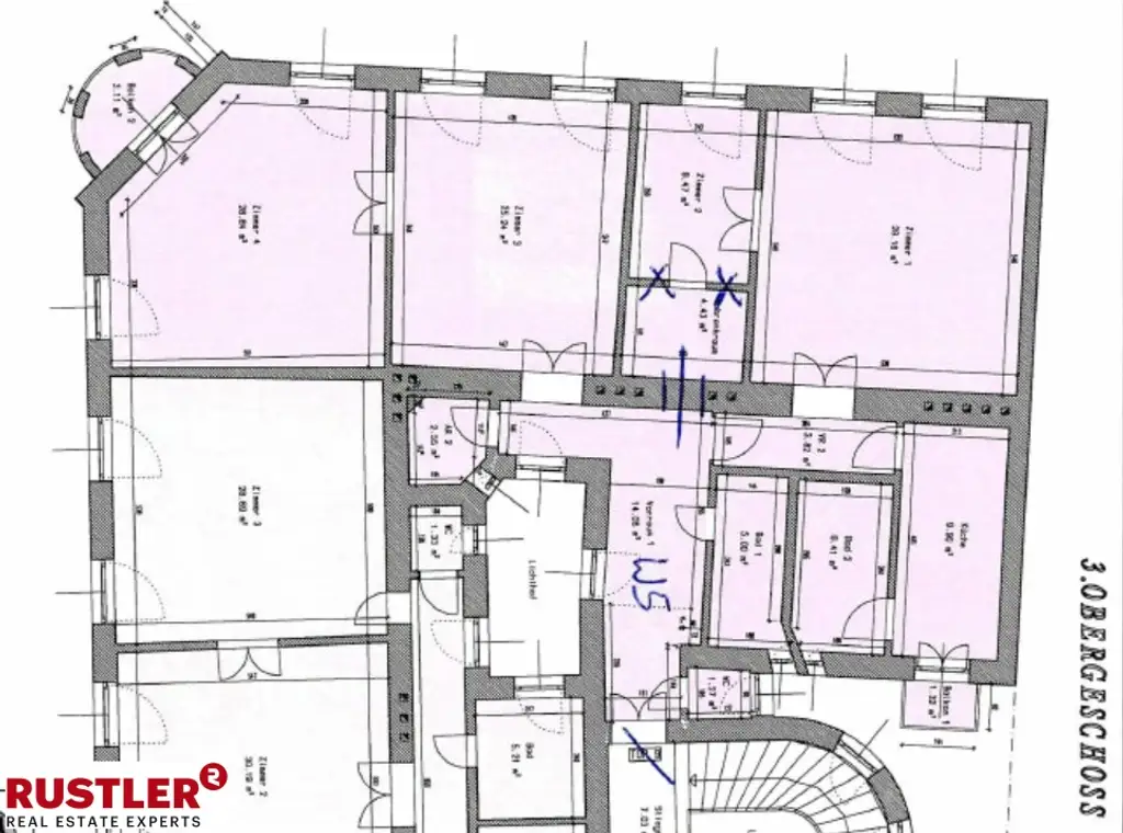 Repräsentative Altbauwohnung im Zentrum mit Balkon