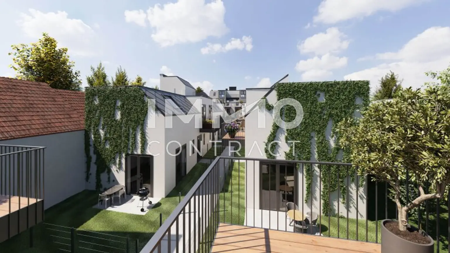 Visualisierung: von Haus 4 in den Hof