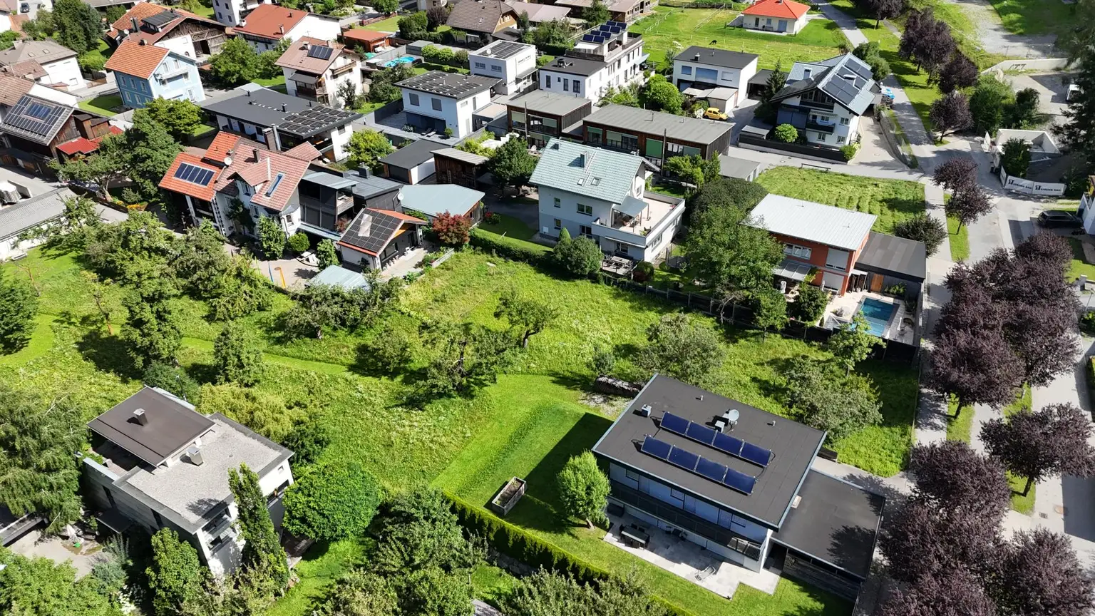 Drohnenaufnahme - Grundstück Zams
