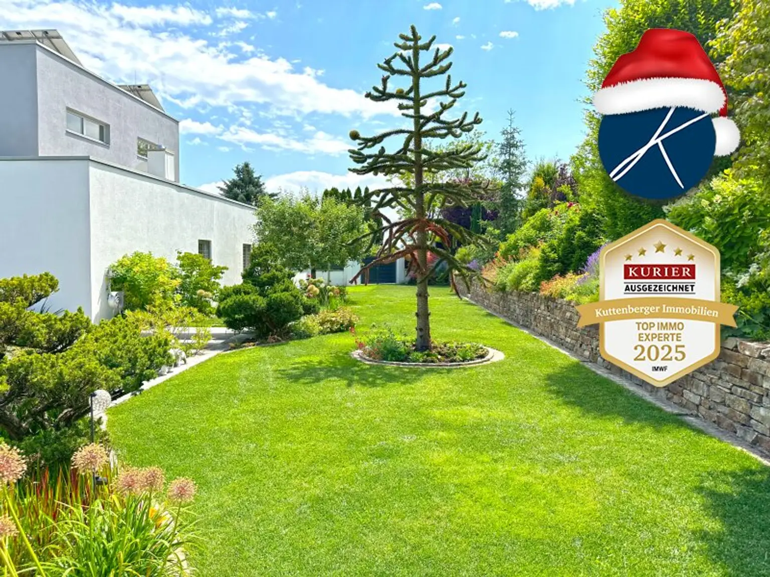 Traumgarten mit Koi-Teich und Wasserspielen