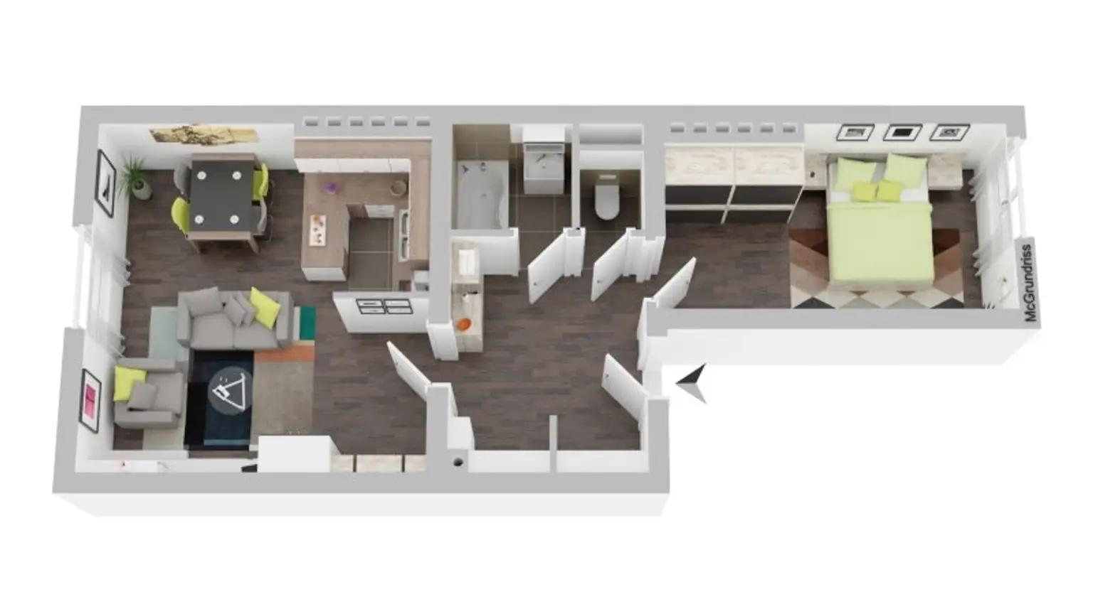 Moderne 2-Zimmer-Wohnung mit Einbauküche in zentraler Lage von Linz