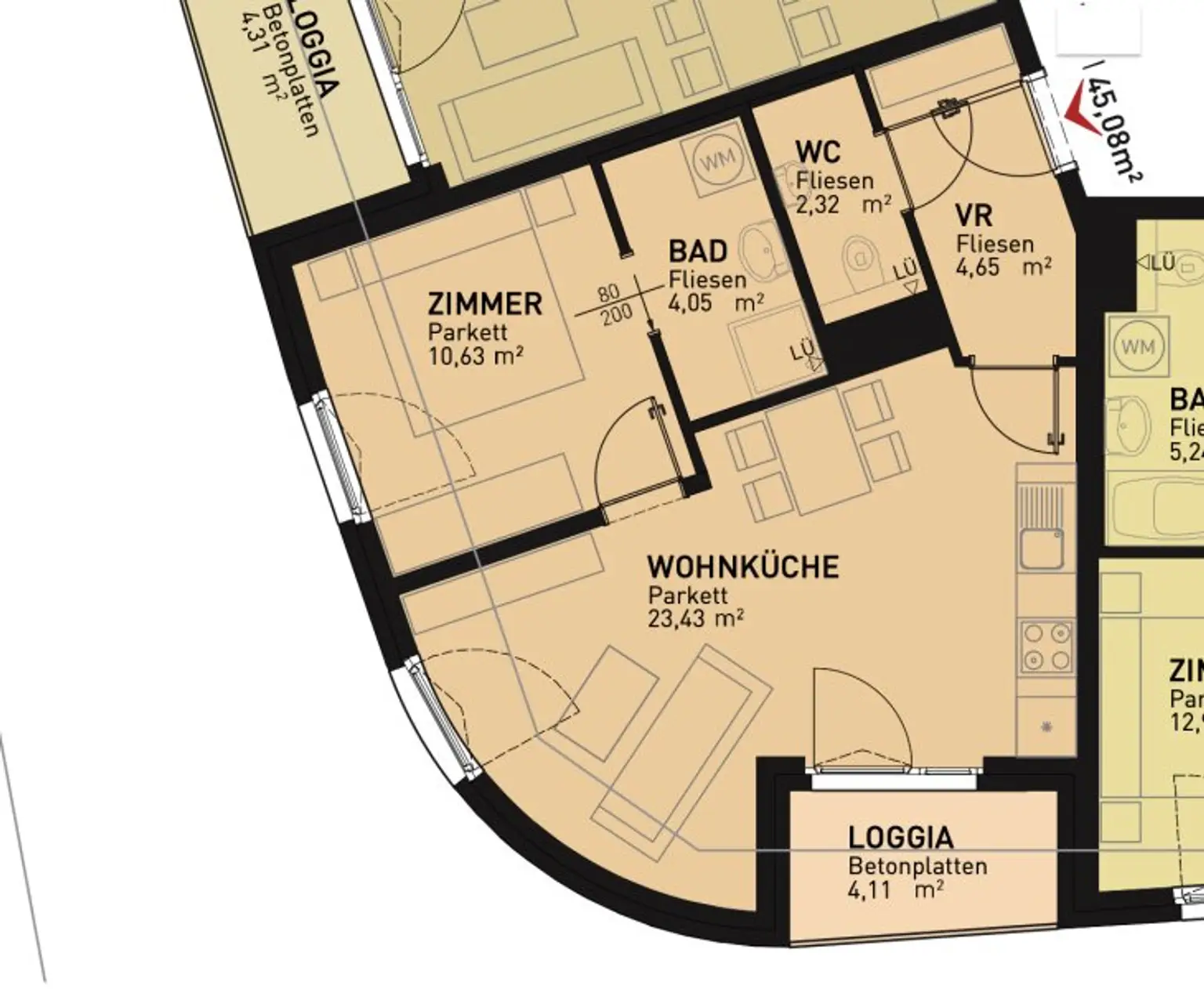 Stadlauer Pärchenwohnung an der Langobardenstraße - nahe U2 Hardeggasse