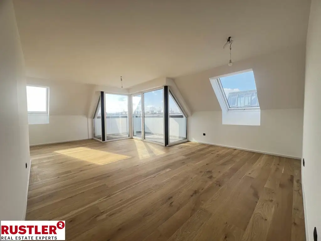 Top moderne Dachgeschosswohnung mit Terrasse & Fernblick | Erstbezug am Reinlpark