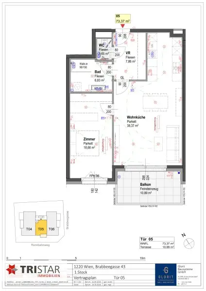 Moderne 2-Zimmer-Wohnung mit Terrasse in 1220 Wien – Ihr Erstbezug zum Traumpreis!