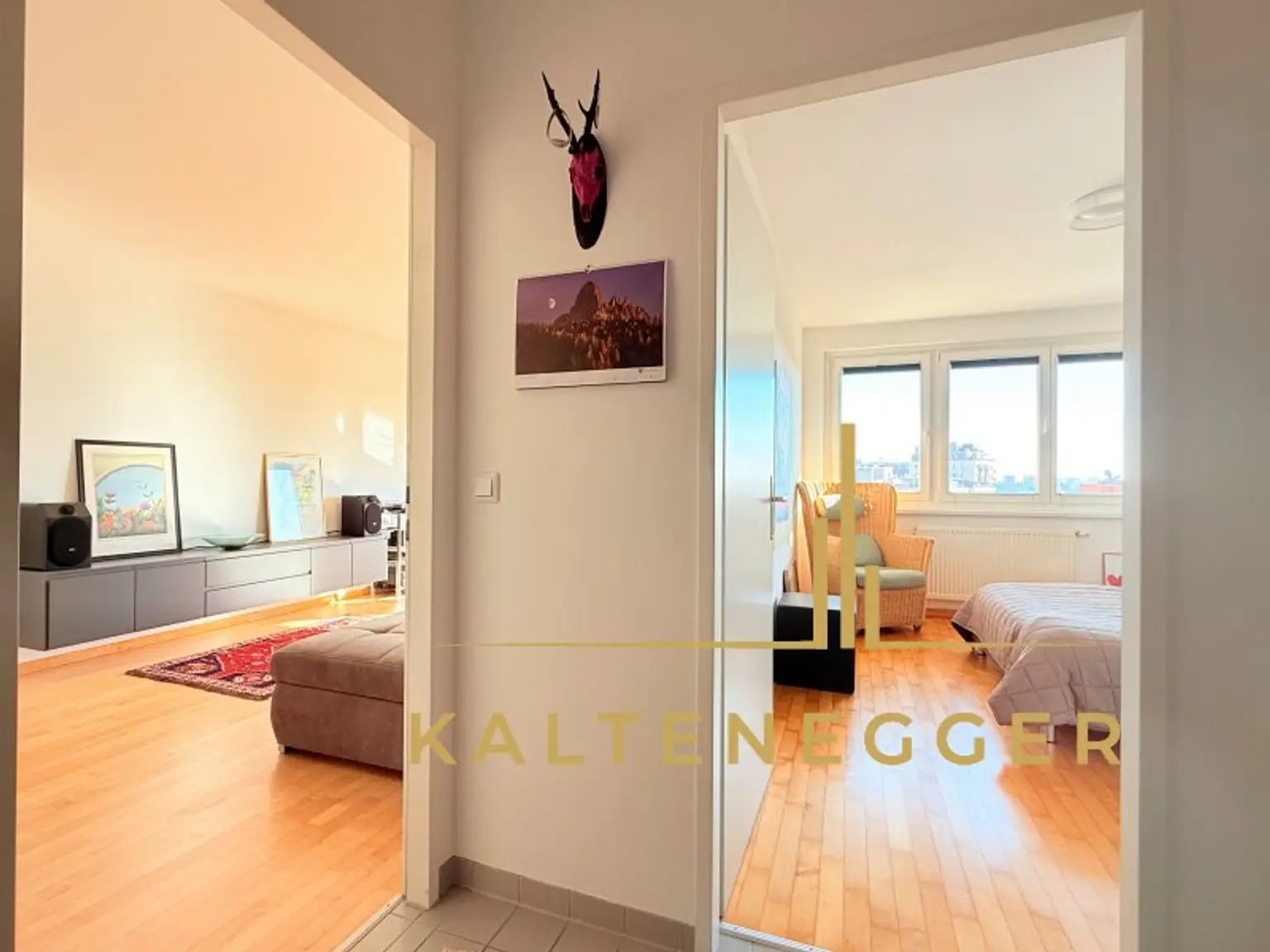 Wohnküche und Schlafzimmer sind neben einander