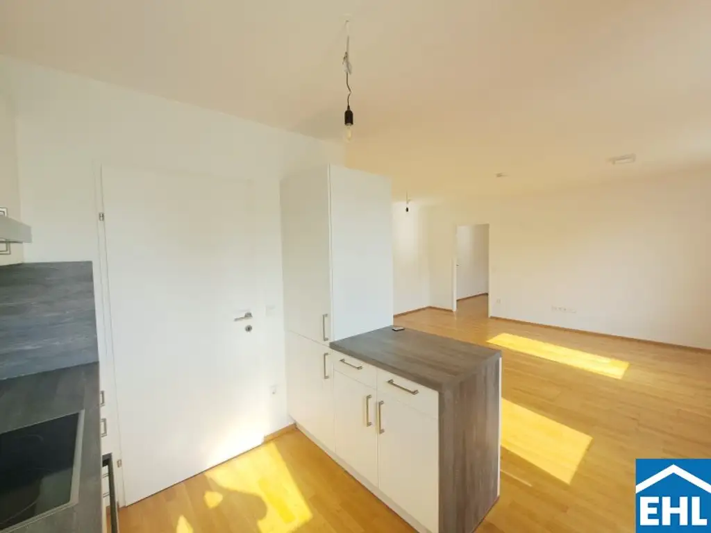 Innenhofseitige 2-Zimmer-Wohnung nahe dem Millennium Tower