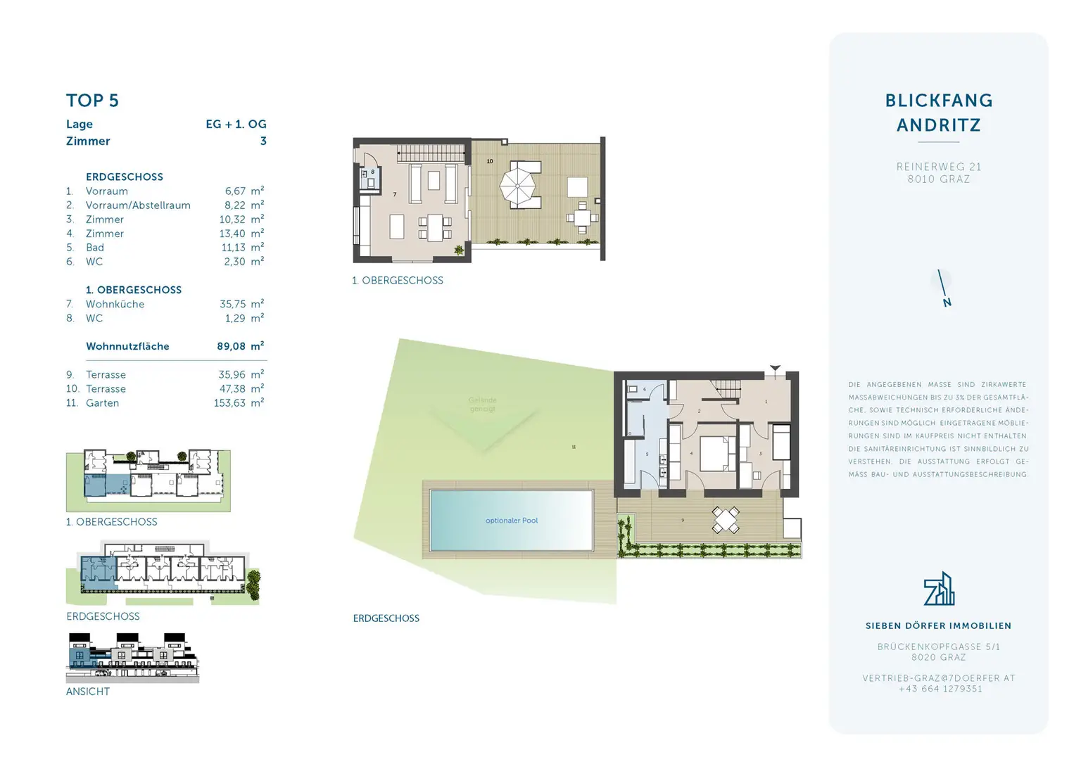 Familienfreundliche Garten-Maisonette: ca. 89,08 m², 2 Terrassen (83,34 m²) & ca. 153,63 m² Garten