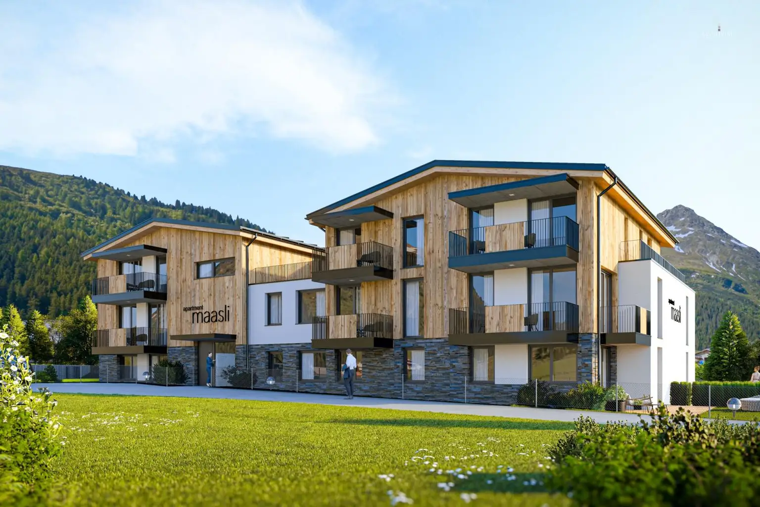 Galtür - Apartmenthaus - Ansicht Süd