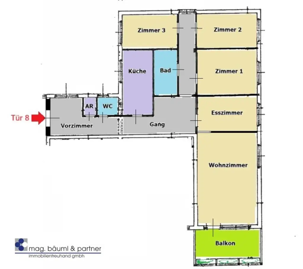 Familienwohnung am Wienerberg, 5 Zimmer mit Balkon und Gartennutzung