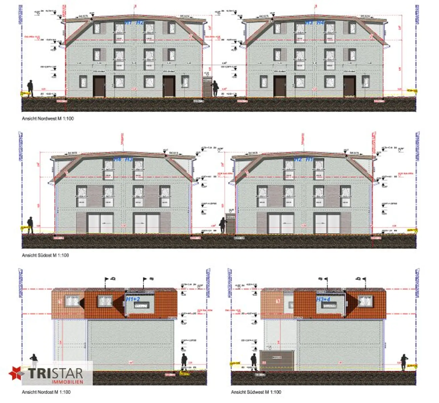 NEU • FAMILIENTRAUM • 4 HÄUSER • GARTEN • TERRASSE • PKW-STELLPLÄTZE • NÄHE LOBAU • LUFTWÄRMEPUMPE • 1220 WIEN