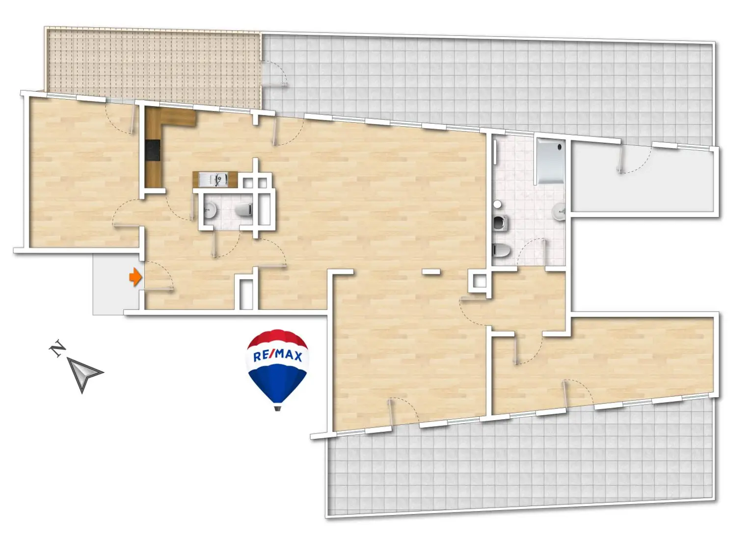 DG-Wohnung mit 2 Terrassen auf Wohnebene und phänomenalem Fernblick über Wien