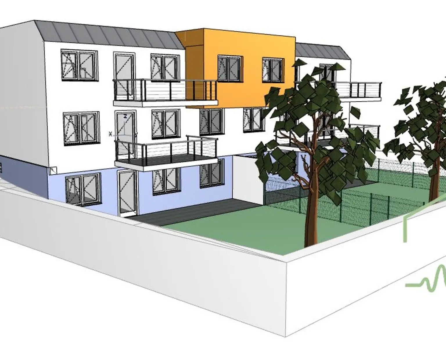 BAUTRÄGER-GRUNDSTÜCK mit Architektur-Entwurfsplanung - 9 WOHNUNGEN in Zentrumsnähe