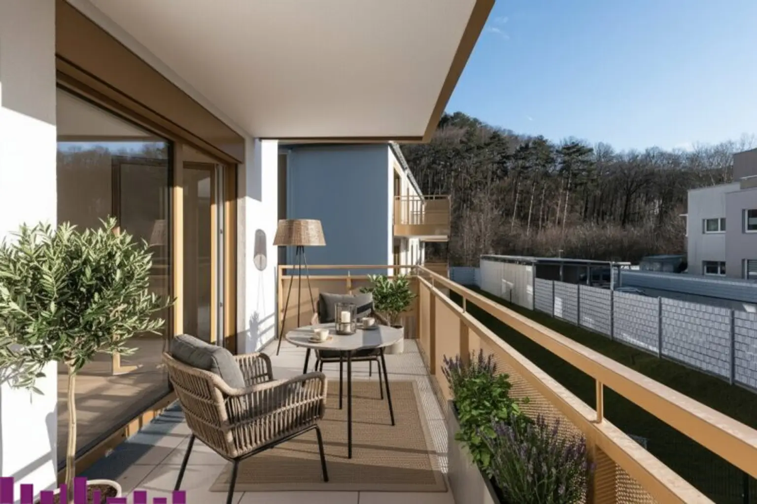 Sonnig, modern, gemütlich - mitten im Waldgebiet - PUR WOHNEN - bezugsfertig!