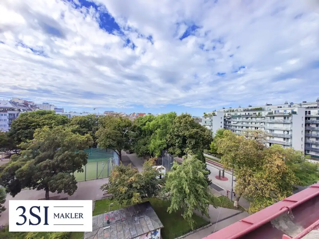 Baubewilligter Rohdachboden in zentraler Lage von Favoriten mit Blick auf den Laubepark