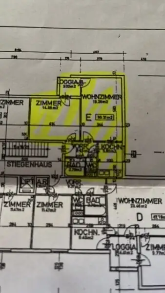 Ruhige  2-Zimmer-Wohnung mit Loggia in Grünlage - Nähe Lobau