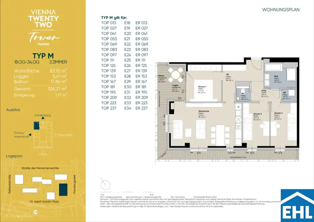 4-Zi.-Erstbezug mit Pool, Sauna & Skylineblick | TOWER HOMES im V22