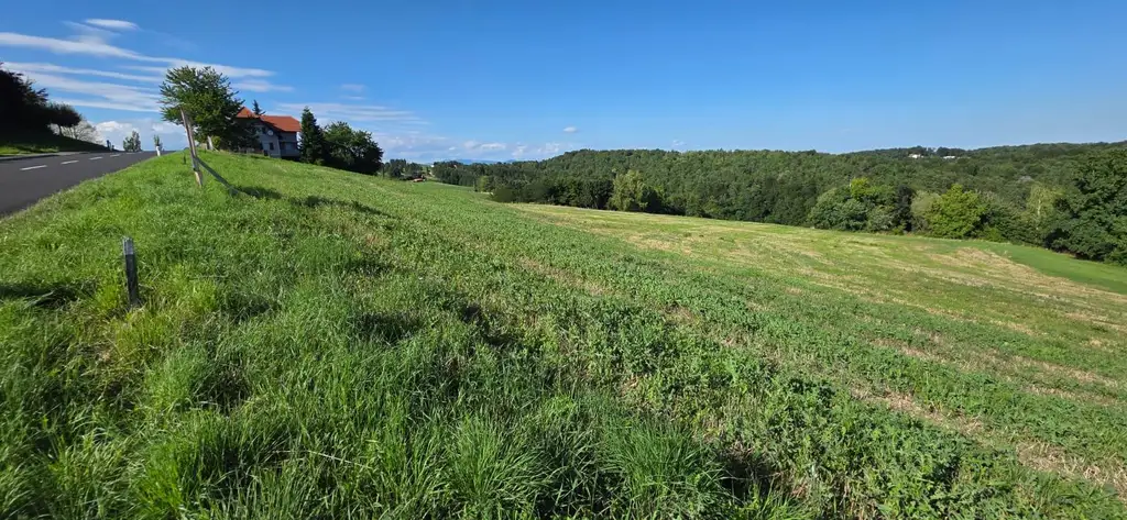 Baugrundstück mit viel Sonne im oststeirischen Hügelland 15 km von Graz!