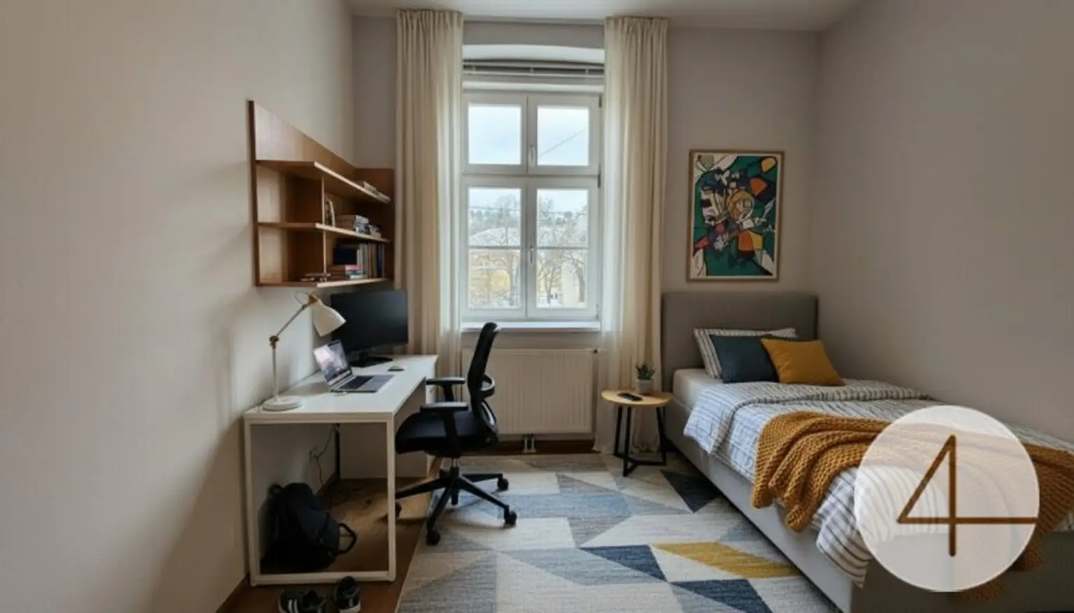 Zimmer als Jugendzimmer KI