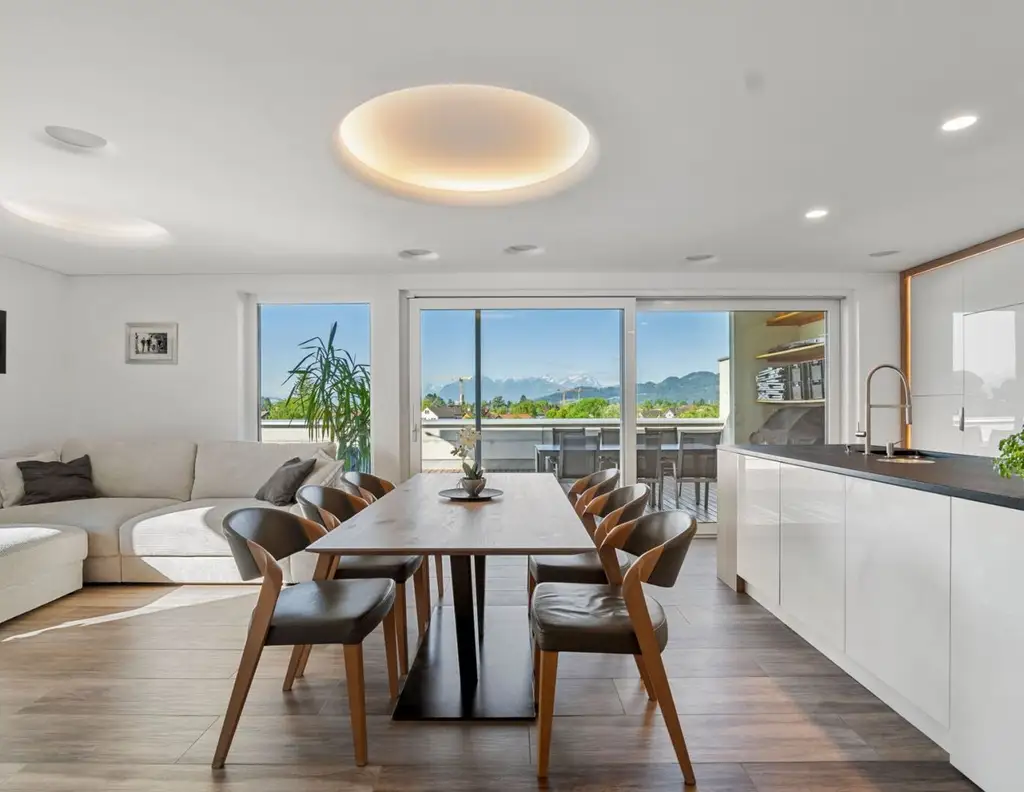 Willkommen über den Dächern von Lustenau - Penthouse-Wohnung mit rund 91 m² Terrasse und top smarthome Ausstattung
