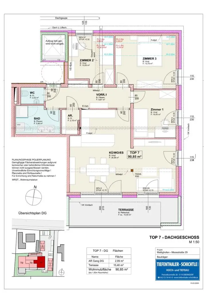 Barrierefreie  4 Zimmer Dachgeschosswohnung  TOP 7