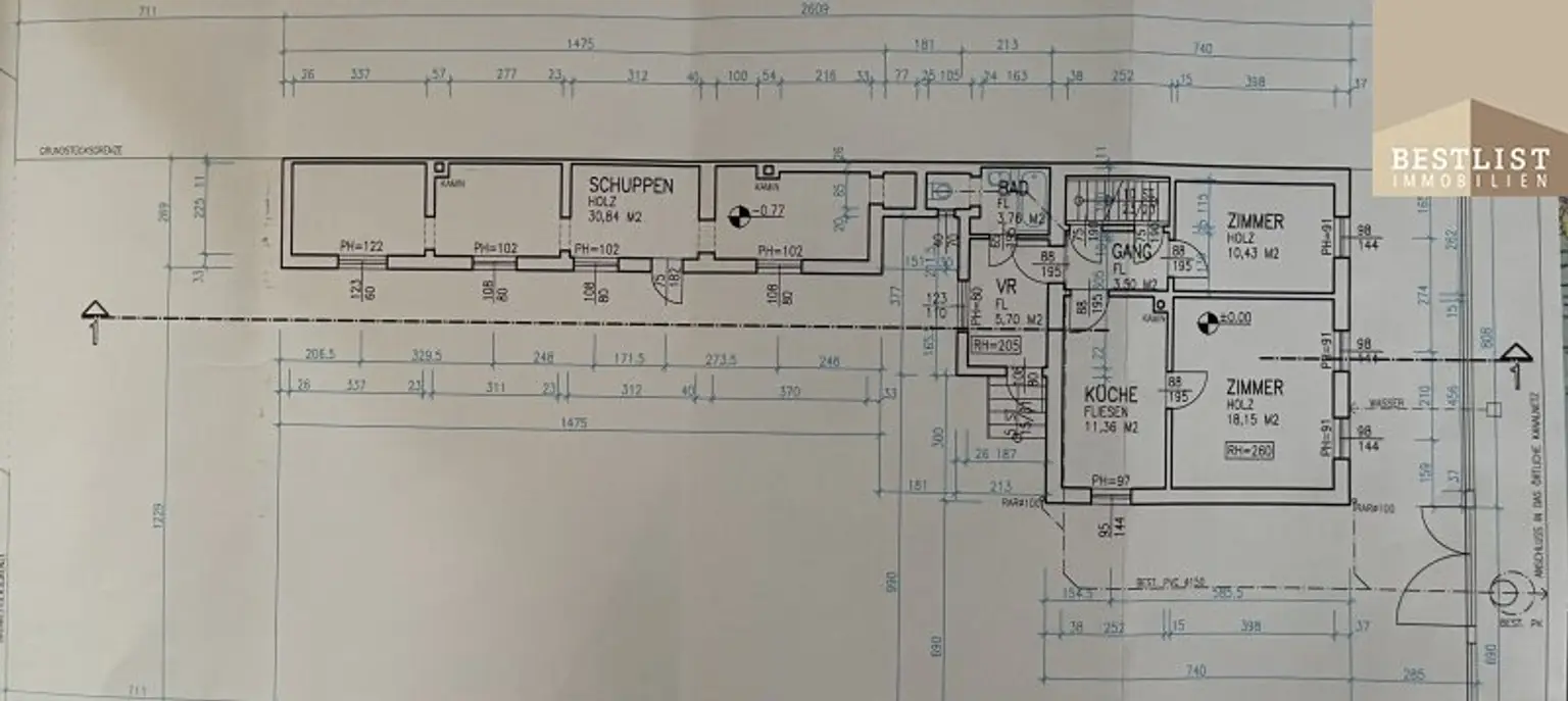 Kleines ausbaufähiges Haus mit uneinsichtigem großem Garten