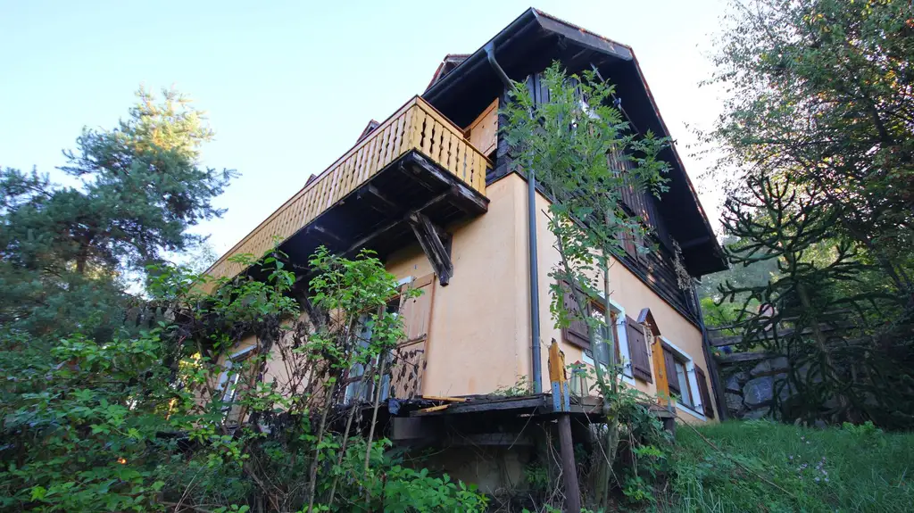 Tradition trifft Natur – Blockbau-Landhaus mit Sanierungsbedarf