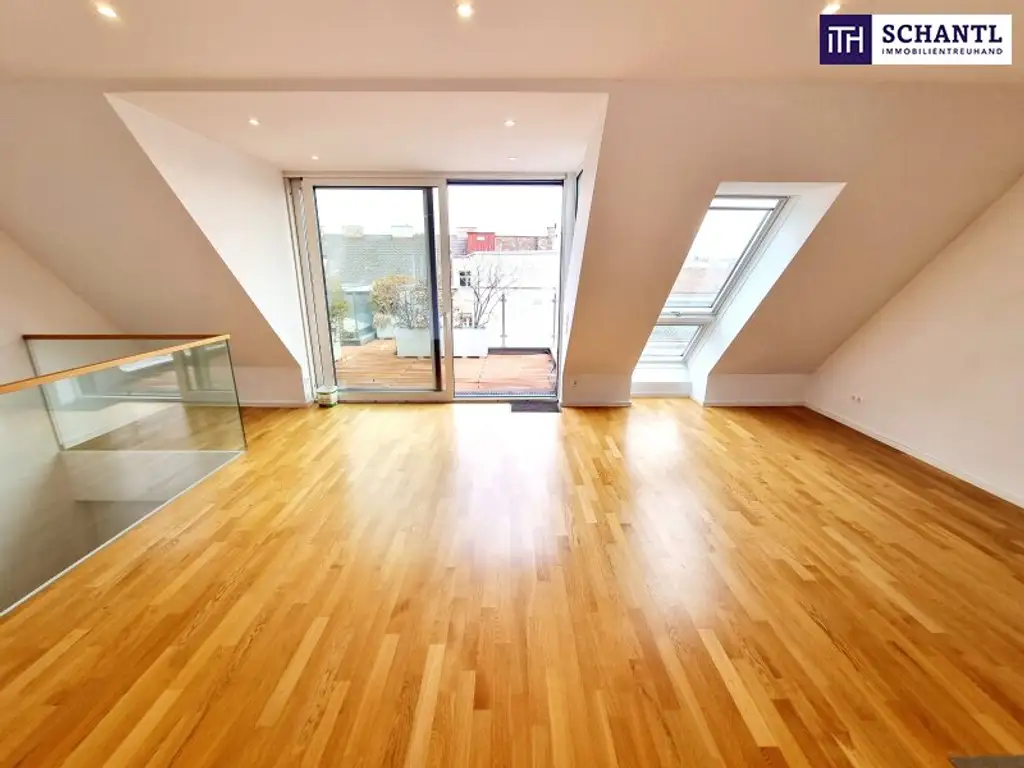 WOW! Lichtdurchflutete Traumwohnung mit hofseitiger Terrasse! Neues Lebensgefühl im Dachgeschoss mit perfekter Raumaufteilung + Kamin + Ideale öffentliche Anbindung! Jetzt zugreifen!
