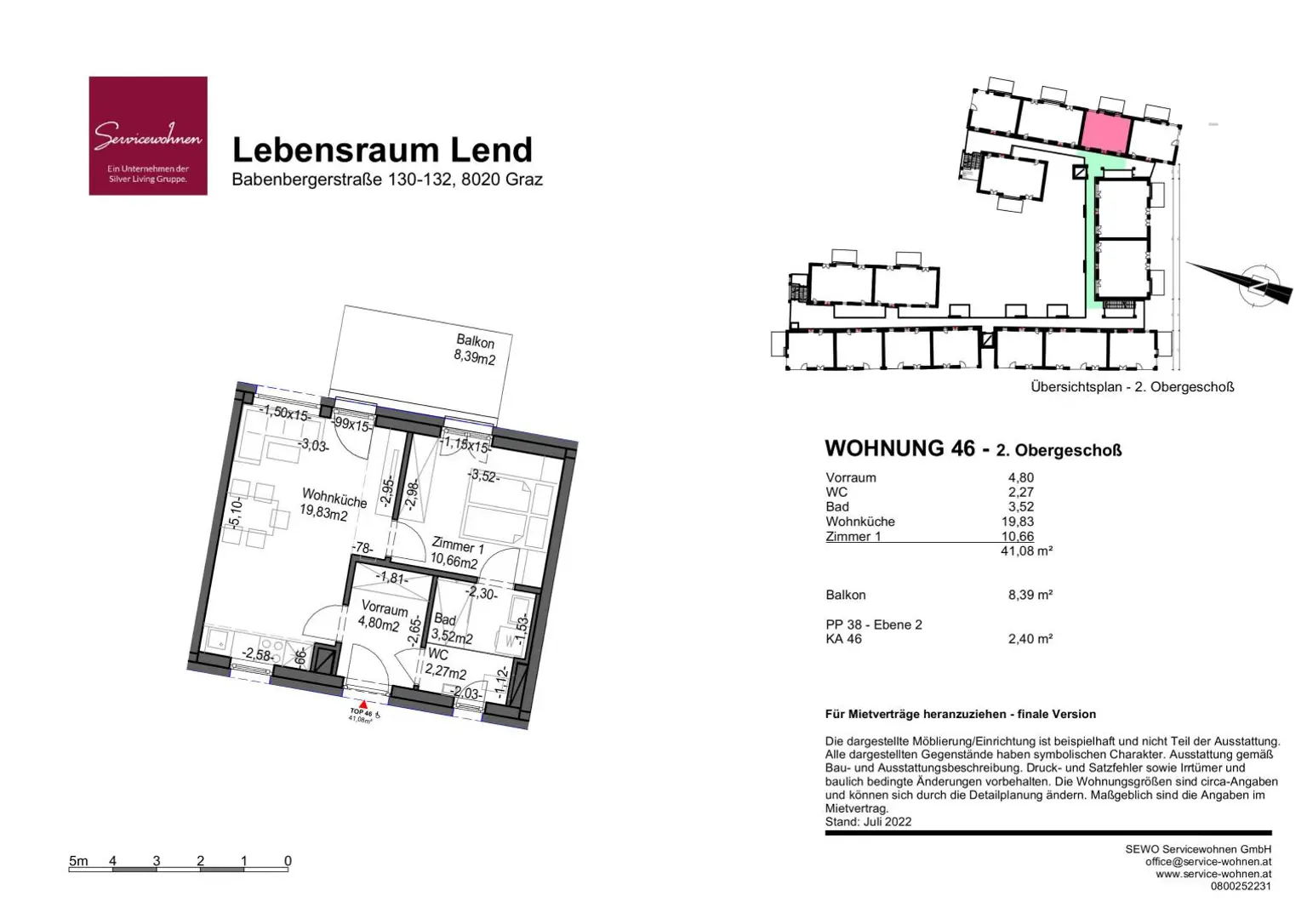 Lebensraum Lend - 2-Zimmer-Wohnung mit Balkon [GF,BS]