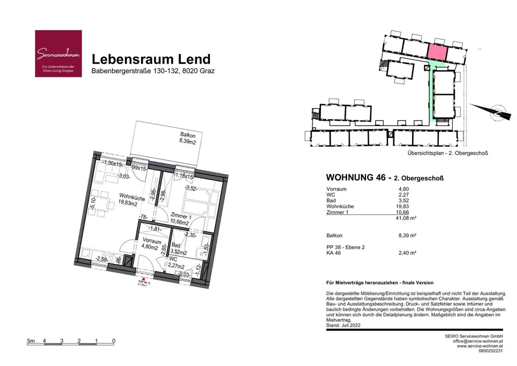 Lebensraum Lend - 2-Zimmer-Wohnung mit Balkon [GF,BS]