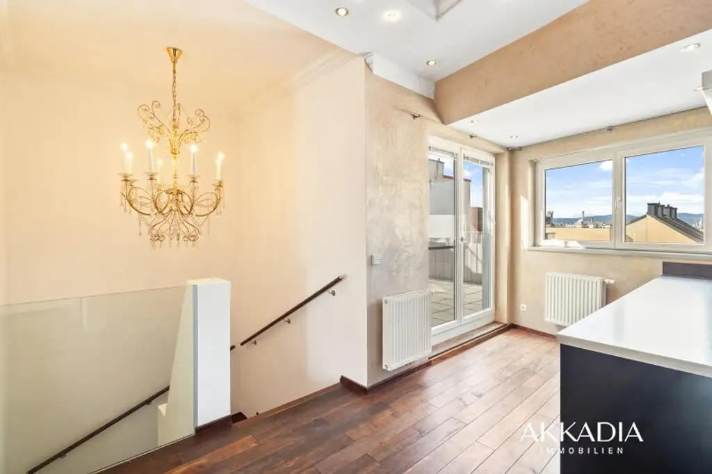 Penthouse mit 360° Weitblick – Exklusives Wohnerlebnis im 4. Bezirk auf zwei Ebenen (Tiefgarage vorhanden)