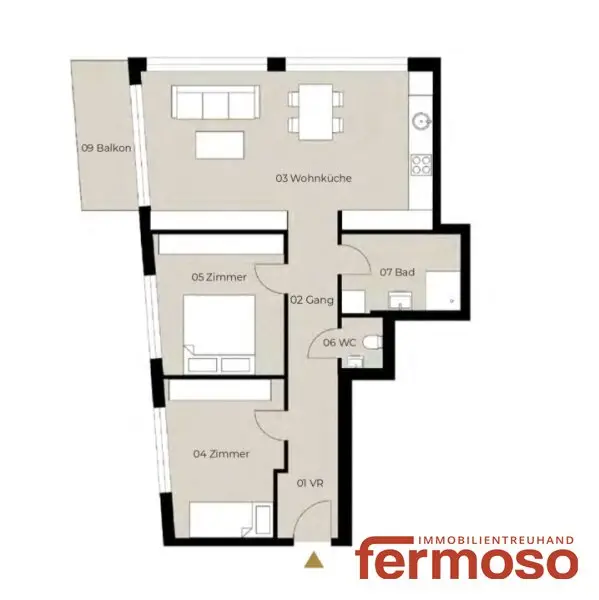 Moderne 3-Zimmer-Wohnung mit Balkon in Leopoldsdorf