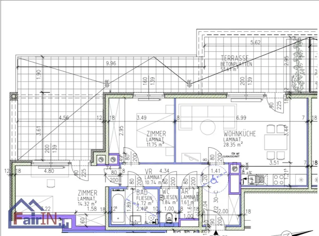***Moderne, helle Dachterrassenwohnung beim Hauptbahnhof ***ab 01.01.2026