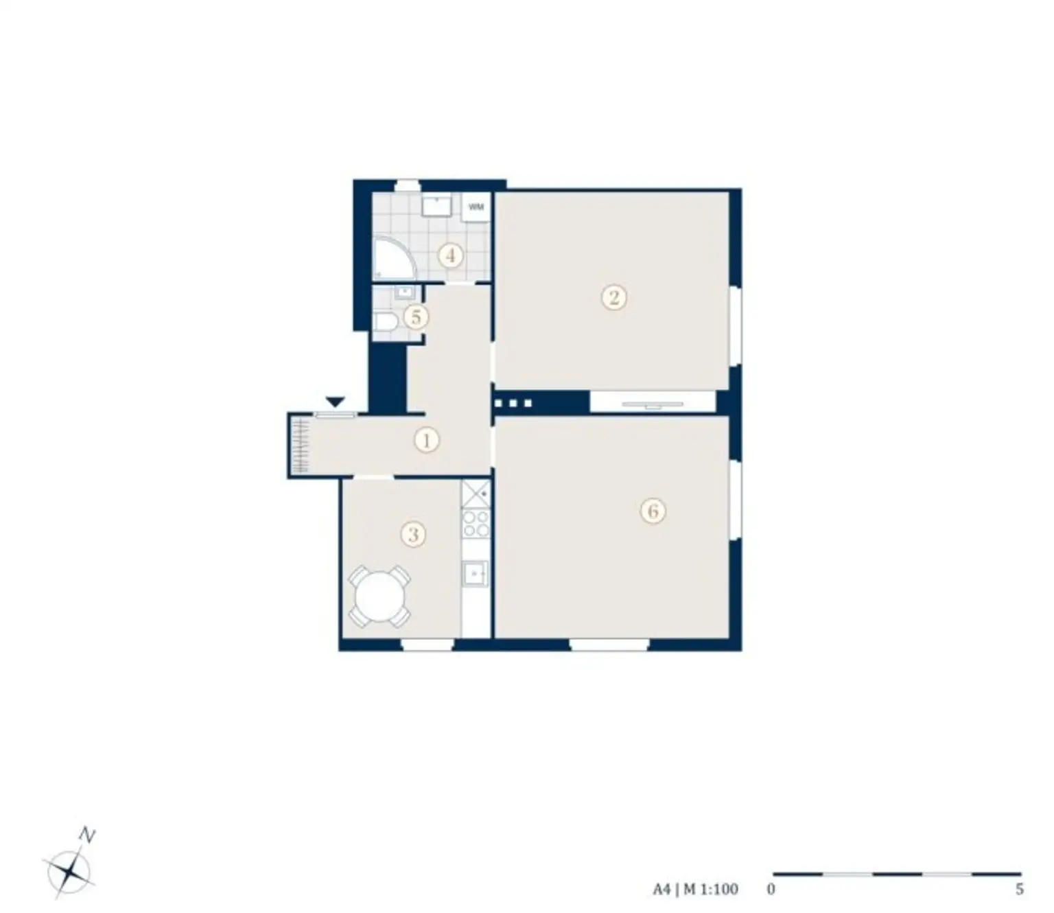 Schöne 2-Zimmer Wohnung, Nähe Meiselmarkt