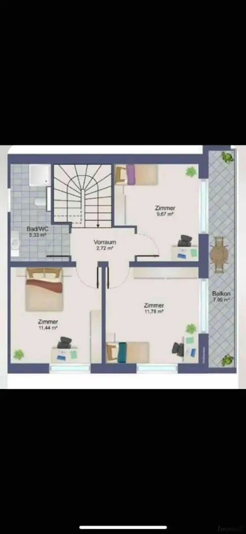 Moderne Maisonettewohnung mit großzügiger Terrasse und Balkon