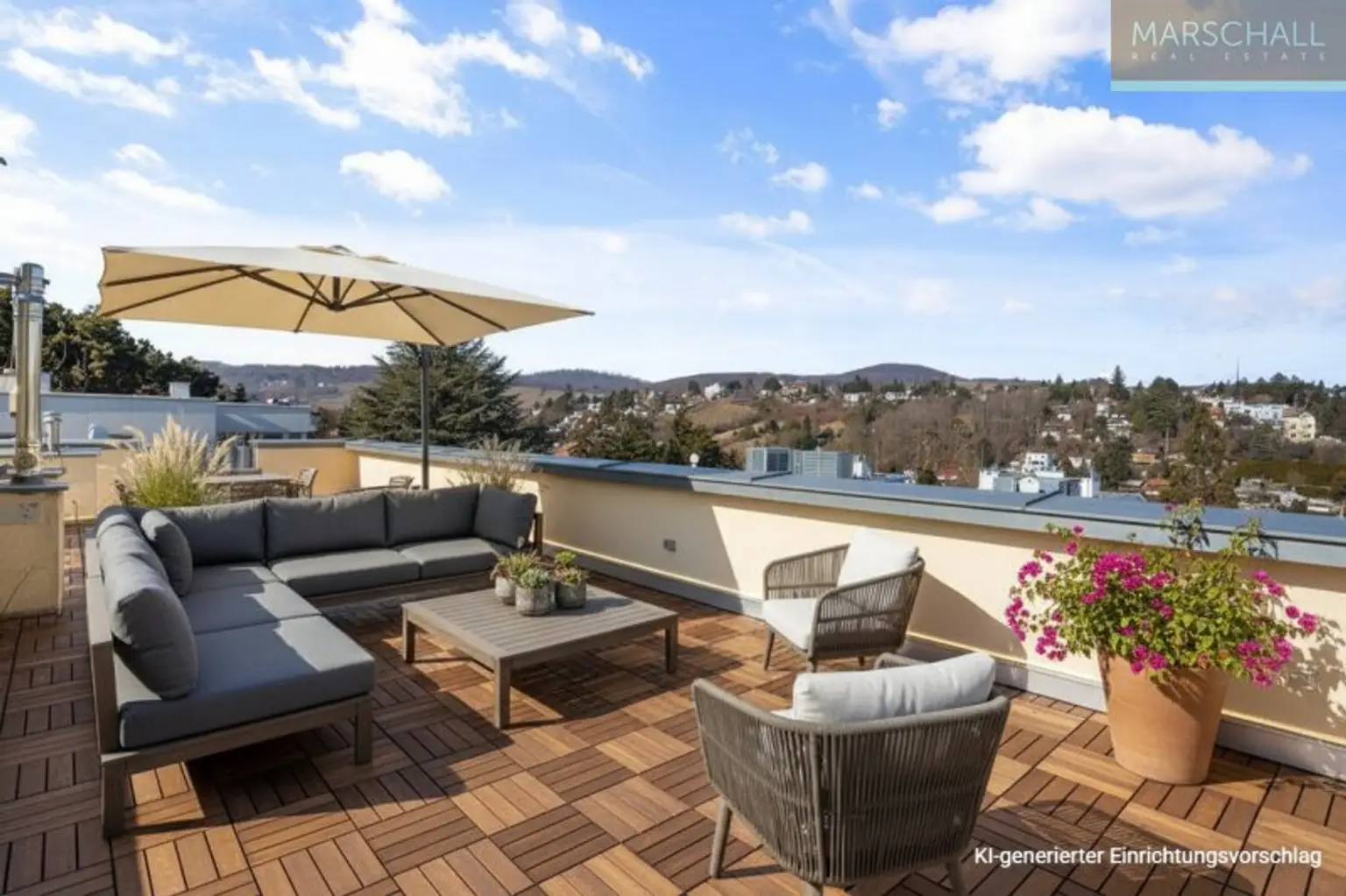 Luxuspenthouse mit riesiger Terrasse und Traumblick in Bestlage/Döbling