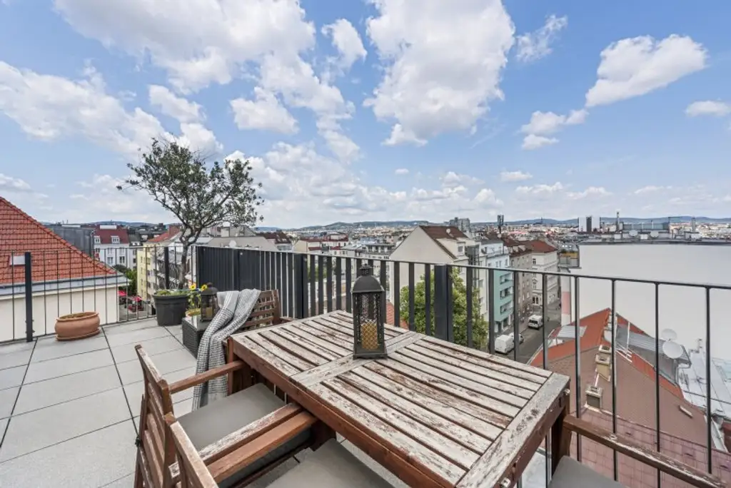Exklusives Penthouse über den Dächern von Meidling